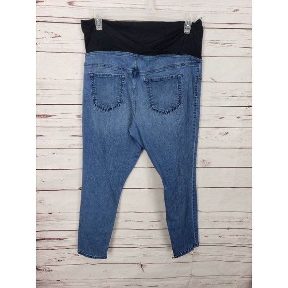 Isabel Maternity Ingrid & Isabel Jeggings size 16 straight leg denim blue jeans - Picture 9 of 12